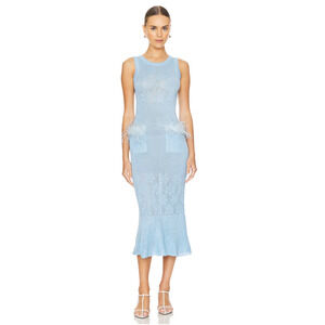 Revolve ANDREEVA Knit Dress in Blue